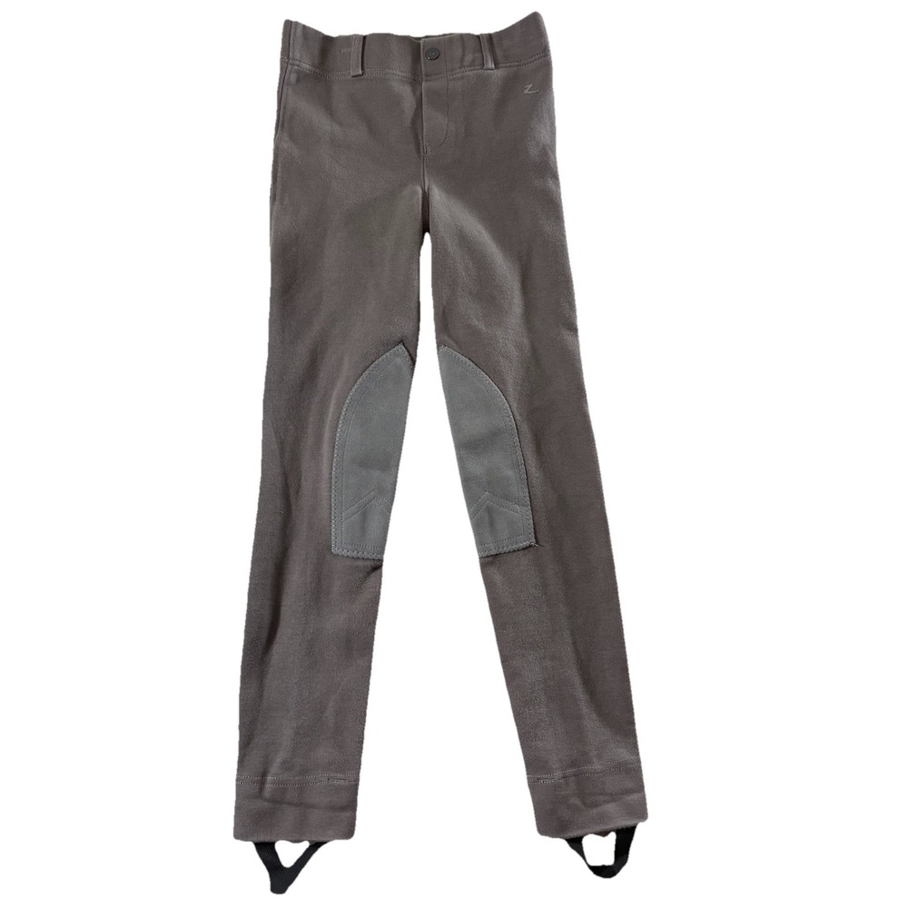 Horze Womens Riding Pants Brown Size L Equestrian Knee Patch Stretch Euro‎ Fit
